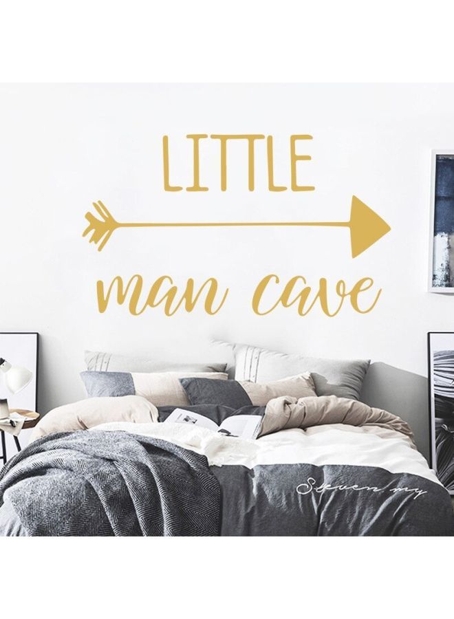 NIBEMINENT Brief Style Letters Arrow Pattern Removable Wall Decal Gold