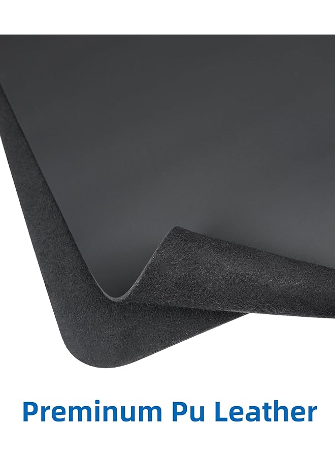 erorex Leather Desk Pad Blotter Mouse Pad Office Desk Mat Non Slip Pu Leather Desk Mat Large Desk Mat Waterproof Keyboard Mat For Office Home Decor Black 31.5 Inch X 15.7 Inch - Image 2