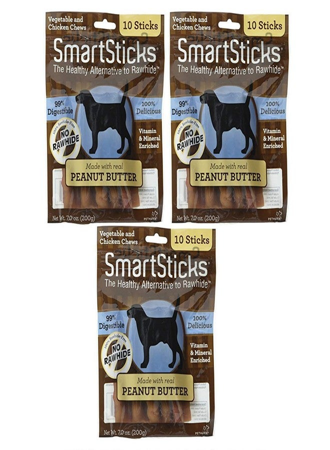Smartbones Smarticks Peanut Butter Dog Chew Sticks. Healthy Alternative to Rawhide. 30ct.
