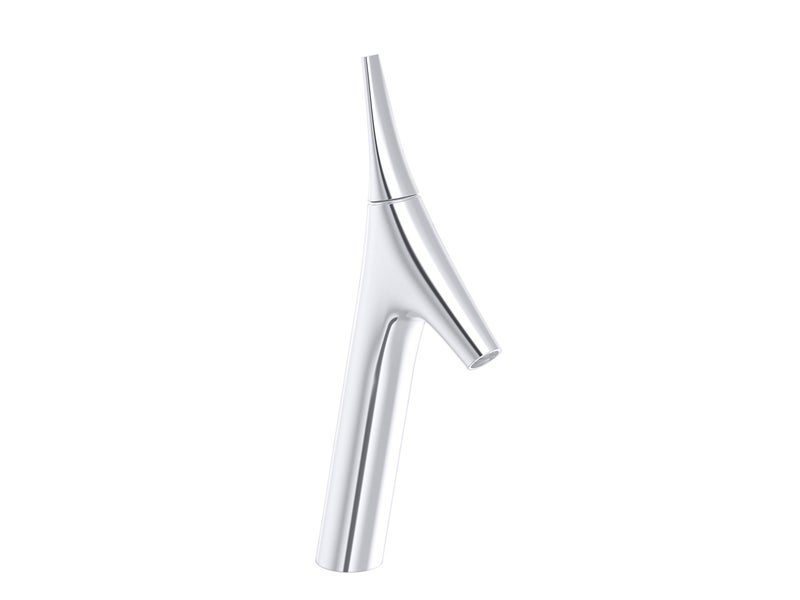 Kohler Vive Tall Wash Basin Tap - Silver with Chrome Finish - Mixer Tap for Bathroom - Metal Sink Faucet - Polished Elegant Design - Easy Lever Handle Movement - Deck Mounting Type 23967IN-4ND-CP - Image 1