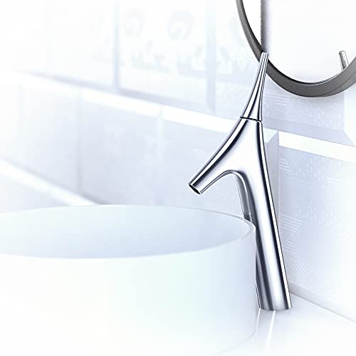 Kohler Vive Tall Wash Basin Tap - Silver with Chrome Finish - Mixer Tap for Bathroom - Metal Sink Faucet - Polished Elegant Design - Easy Lever Handle Movement - Deck Mounting Type 23967IN-4ND-CP - Image 5