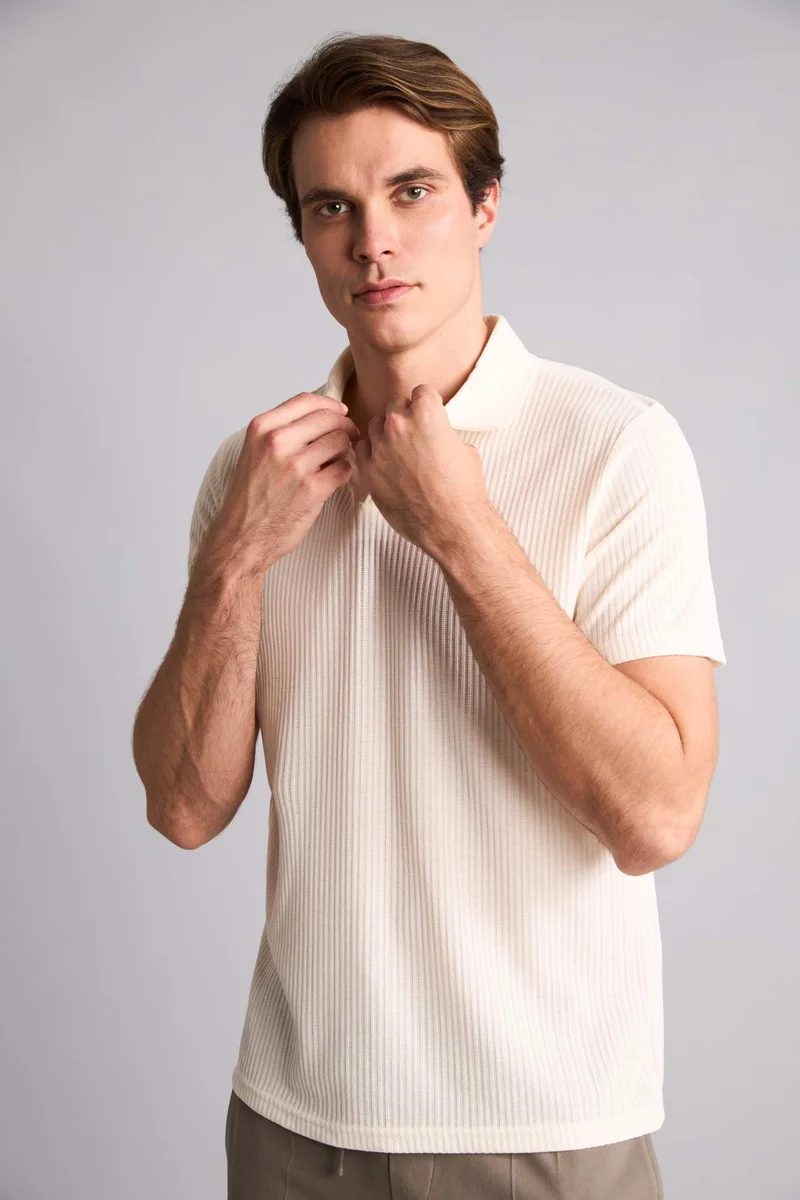 ديفاكتو Regular Fit Short Sleeve Polo T-Shirt