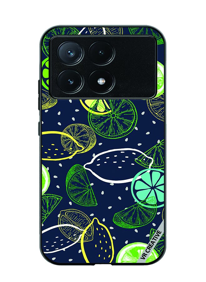 VR CREATIVE Protective Case Cover For Xiaomi Poco X6 Pro Lemon Design Multicolour - Image 1