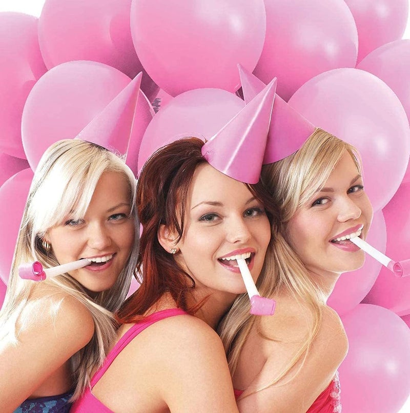 Crackles Pink Metallic Balloons for Happy Birthday Decorations,Baby Shower,Party Supplies,Bachelorette Bride to be 50 PC - Image 3