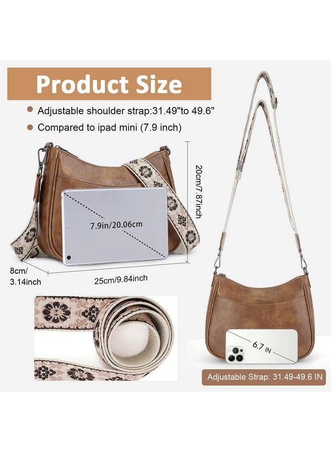  بالي حقيبة PALAY® النسائية العصرية المصنوعة من مادة البولي يوريثان باللون البني المتين حقيبة كروس بودي حقيبة كتف مع حزام كتف منقوش منسوج حقيبة يومية كاجوال - Image 2