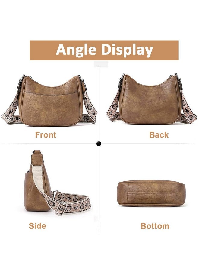  بالي حقيبة PALAY® النسائية العصرية المصنوعة من مادة البولي يوريثان باللون البني المتين حقيبة كروس بودي حقيبة كتف مع حزام كتف منقوش منسوج حقيبة يومية كاجوال - Image 5