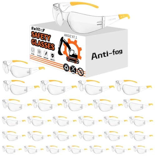 Salfboy 30pcs Anti Fog Safety Glasses Bulk for Men with ANSI Z871 Certified for Jobsite Industrial Lab and Gardening - Image 1
