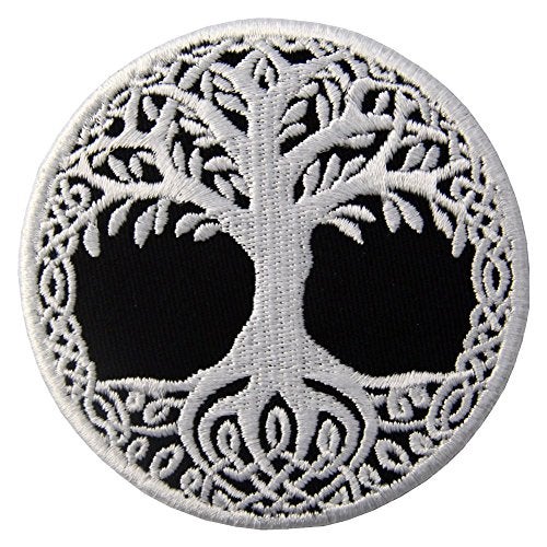 ZEGINs Yggdrasil The Tree of Life in Norse Patch Embroidered Badge Iron On Sew On Emblem