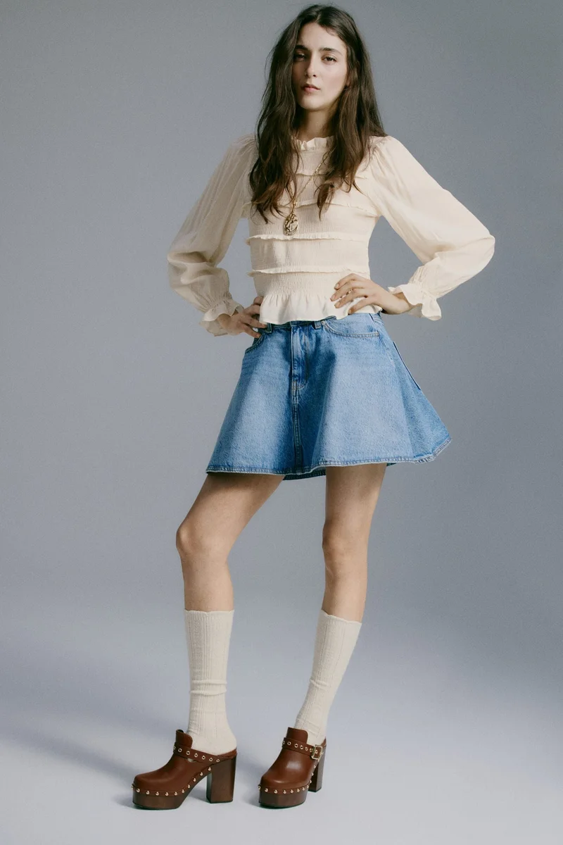 H&M Smocked-bodice top