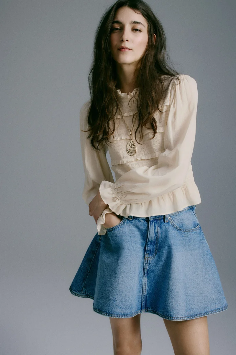 H&M Smocked-bodice top