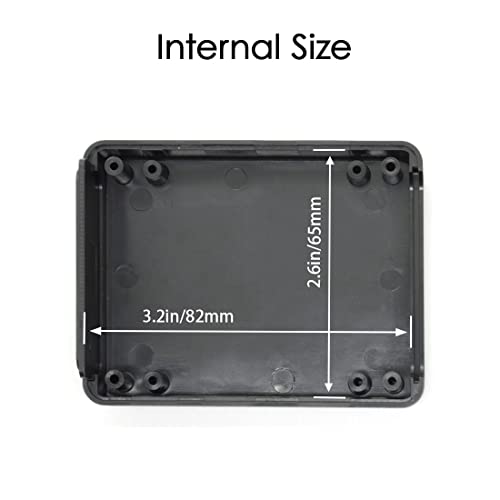 LeMotech Project Box 10 Pieces ABS Plastic Electrical Project Case Small Junction Box for Electronics Black 3.5 x 2.8 x 1.1 inch (90 x 70 x 28 mm) - Image 3