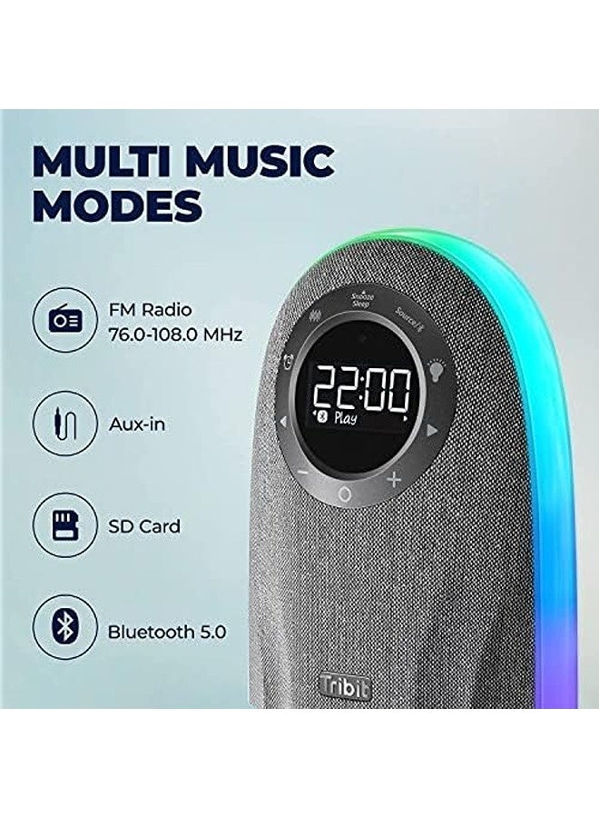 تريبيت سماعة بلوتوث منزلية BTS50 – أسود | سماعة لاسلكية بصوت جهير عميق، شاشة ساعة LED، منبّه، راديو FM، تشغيل عبر USB وبلوتوث - Image 5