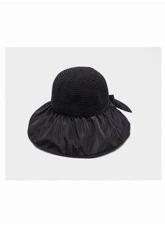 Generic Women Wide Brim Sun Hat Summer Beach Sun Hat Travel Foldable Brim Floppy Beach Hats for Women Outdoor UV Protection Mesh Beach Fishing Bucket Hat  - Image 4