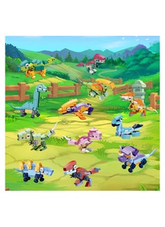 بيوينتي Dinosaur Building Block Set - 12 Mini Building Blocks, 12-in-1 STEM Toys for Kids, Perfect for Classroom Prizes, Party Favors, Birthdays, and Carnival Rewards, Easy to Assemble.  - Image 3