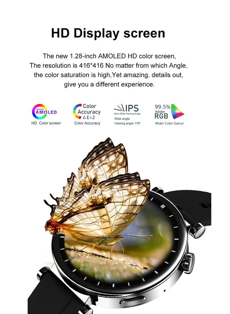 FereFit WS520 Fitness Tracker Watch with 1.28 inch Display Waterproof IP67 Smart Watch for Men and Women Sport Activity Tracker with Bluetooth Calling Heart Rate Monitor Watch Blood Pressure Smart Watch Sleep Tracker Watch Oxygen Saturation Monitor Health Monitoring Watch Wireless Call Watch Fitness Band - Image 3