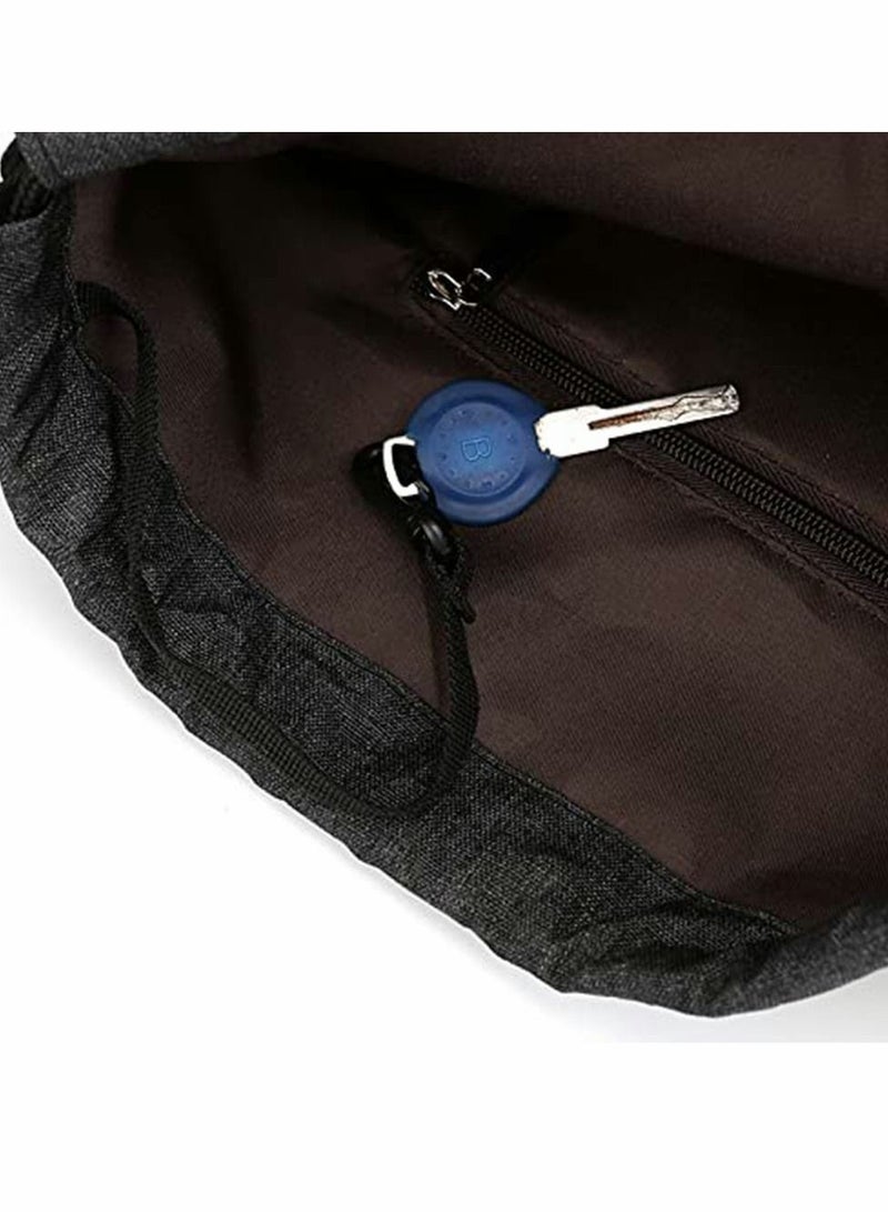 KASTWAVE Drawstring Sackpack Bag, Waterproof Oxford Cloth Backpack Gymsack with Pocket Gym Sports Bag and Earphone Hole Outdoor Exercise Running Swimming Unisex - Image 5