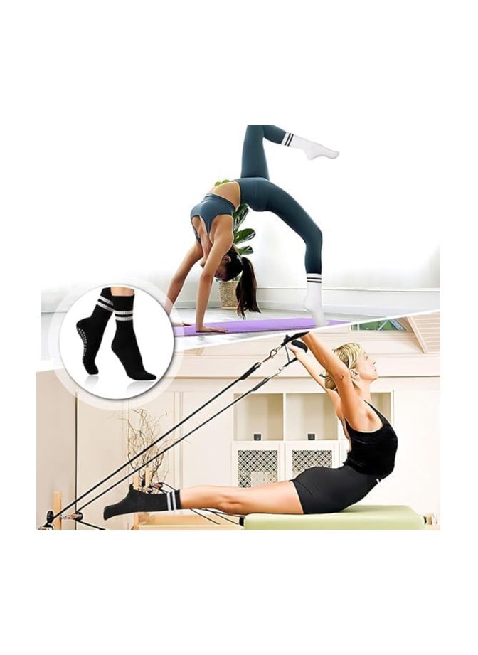 DELGREEN - 3 Pairs Yoga Socks For Women，Non Slip Socks Pilates Socks For Yoga,Pilates， Ballet, Dance, Workout - Image 1