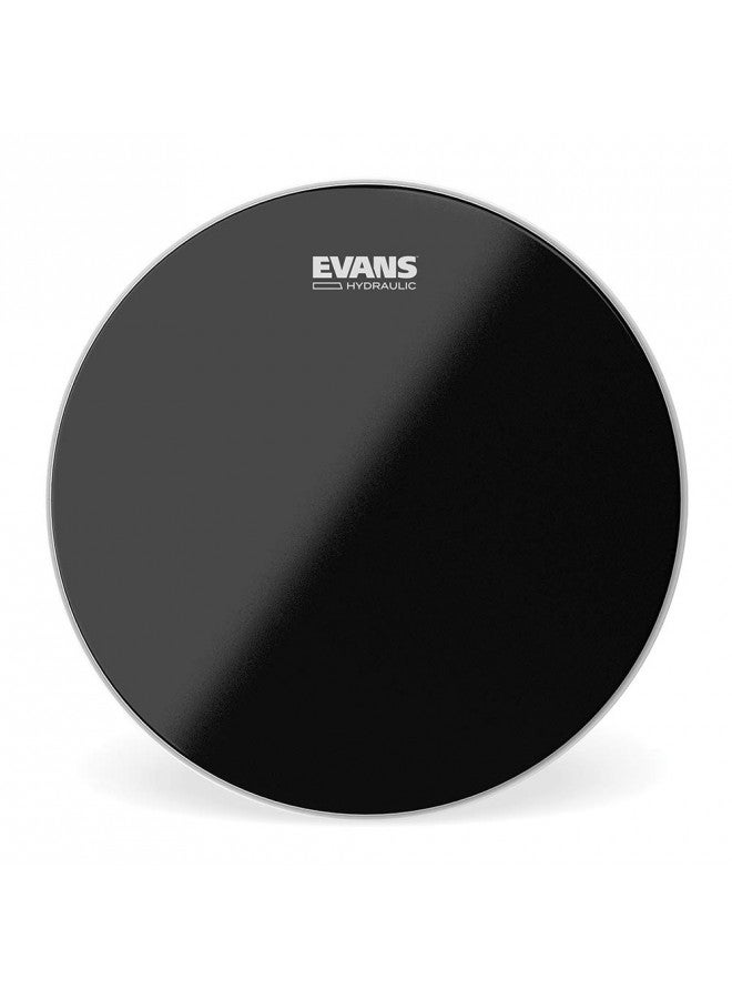 Evans Hydraulic Drum Heads - B14HBG - Drum Head with Layer of Oil - Supresses Unwanted Overtones - Ideal for Rock, Metal, & Funk - Black, 14 Inch - Image 1
