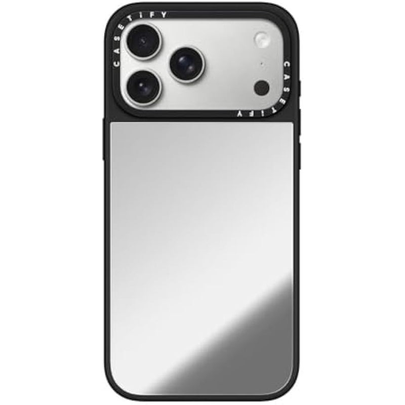 Casetify Mirror iPhone 17 Pro Max Case 【Reflective/Slim Fit/Compatible with Magsafe】 - Silver On Black - Image 1