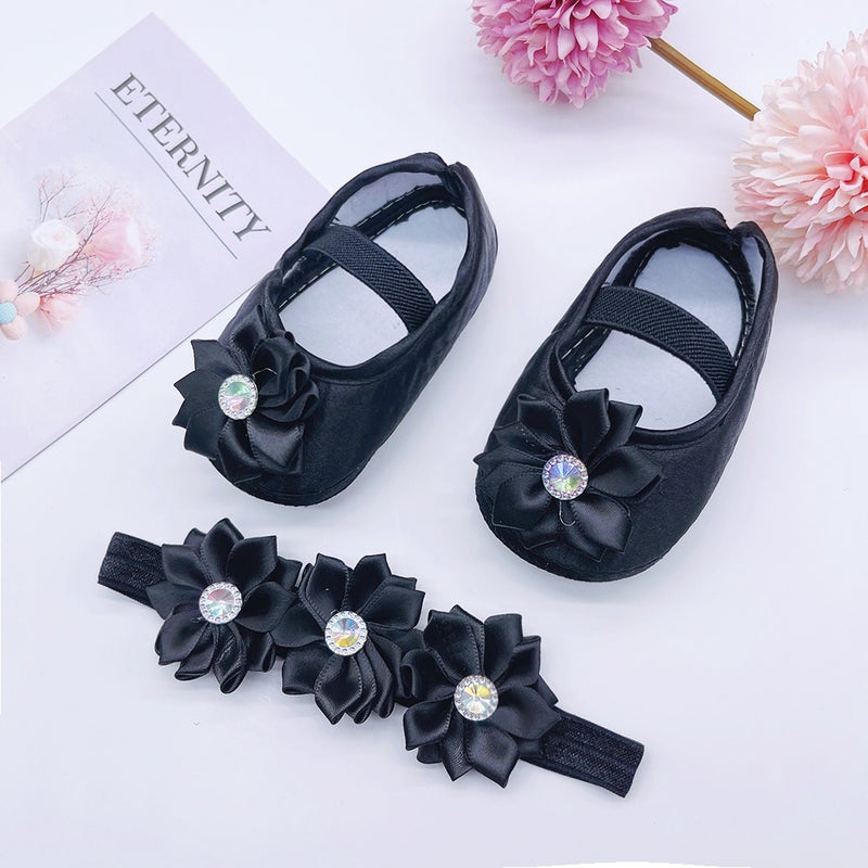 New Baby Princess Shoes 0-1 Years Old Baby Shoes Cloth Sole Single Shoes 3-5-8-9-10 Months Toddler Shoes - Image 1