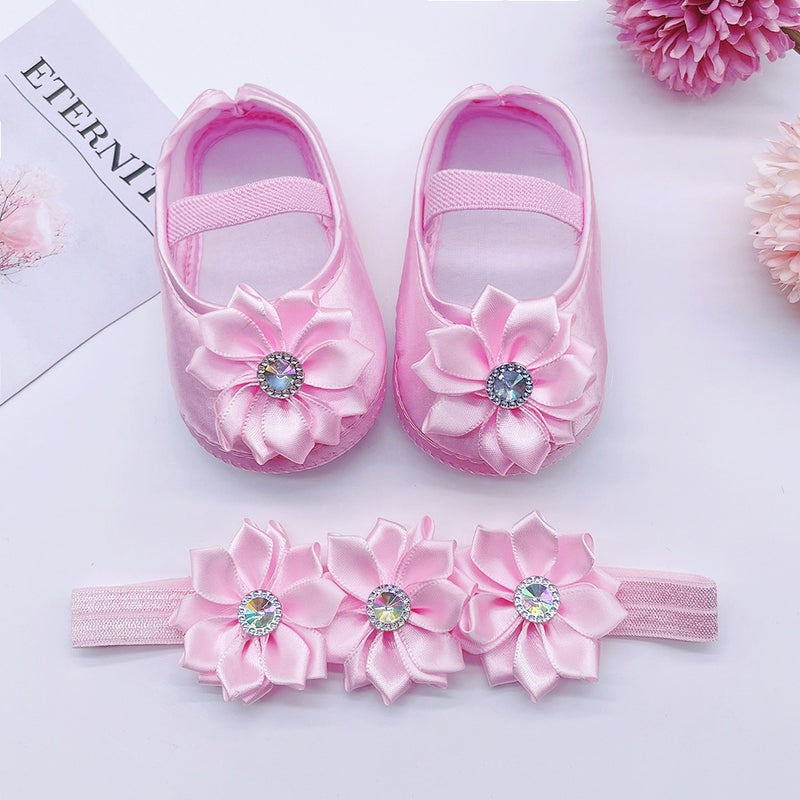 New Baby Princess Shoes 0-1 Years Old Baby Shoes Cloth Sole Single Shoes 3-5-8-9-10 Months Toddler Shoes - Image 2