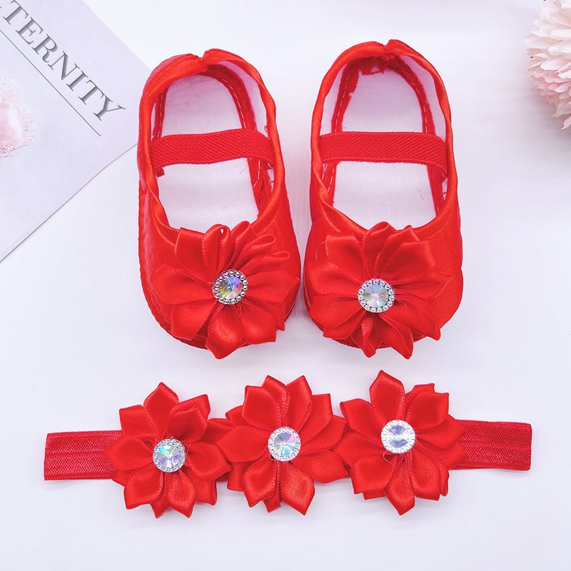 New Baby Princess Shoes 0-1 Years Old Baby Shoes Cloth Sole Single Shoes 3-5-8-9-10 Months Toddler Shoes - Image 3
