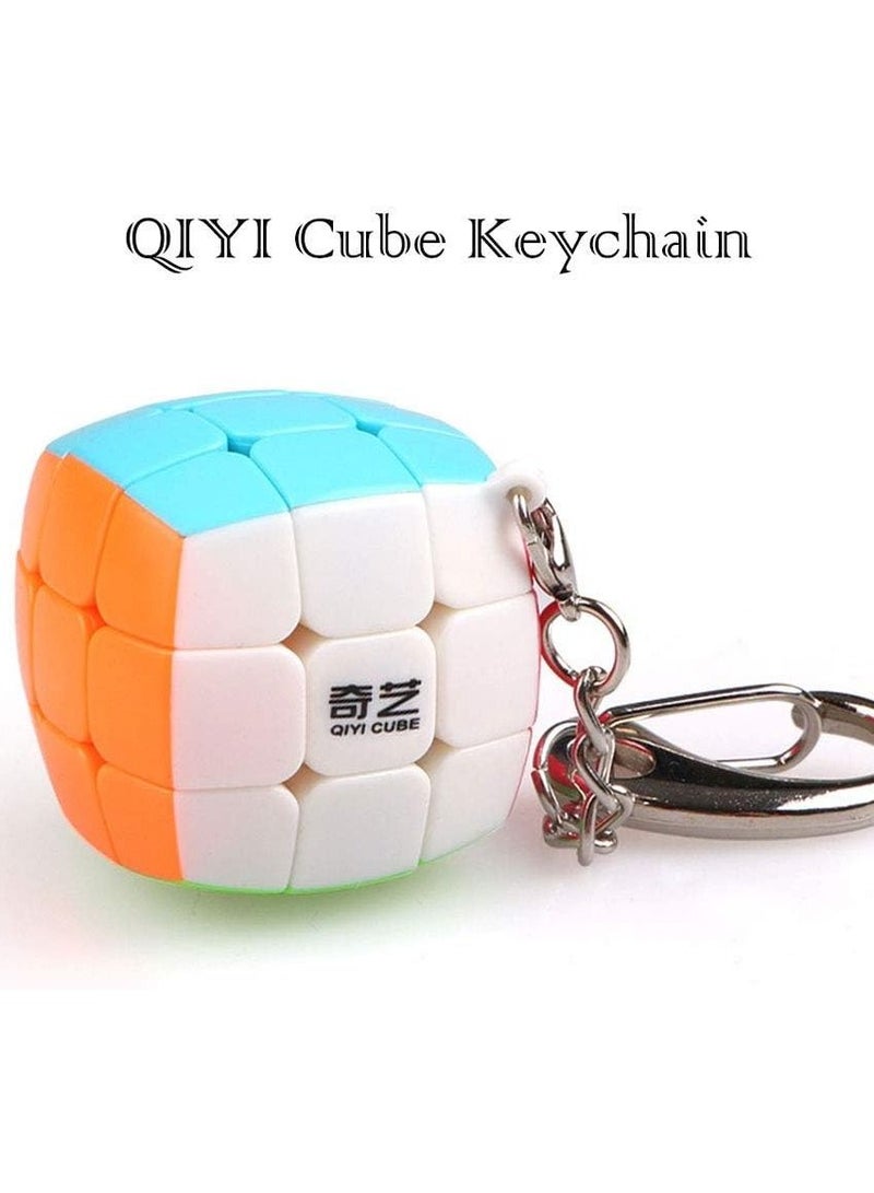 QIYI Mini Pillowed 3X3 Bun Keychain Non-Magnetic Stickerless Cube - Image 1