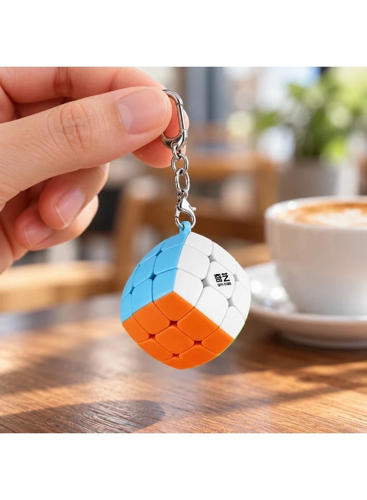 QIYI Mini Pillowed 3X3 Bun Keychain Non-Magnetic Stickerless Cube - Image 4