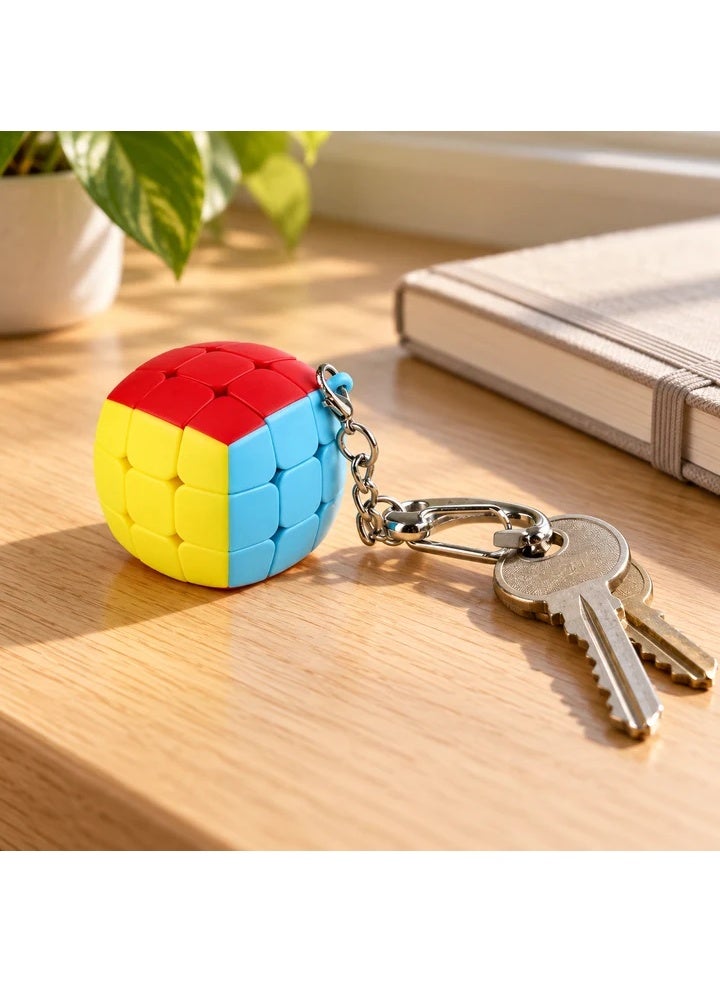 QIYI Mini Pillowed 3X3 Bun Keychain Non-Magnetic Stickerless Cube - Image 5