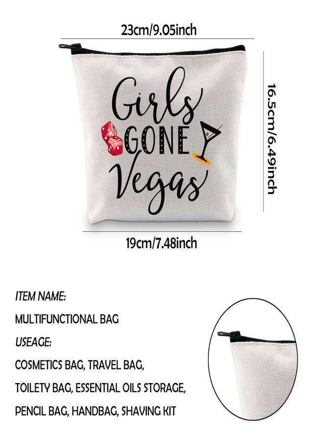 حقائب مكياج بسحاب من WCGXKO، مثالية لرحلة الفتيات إلى لاس فيغاس، وعطلة عيد ميلاد، وحقائب أدوات تجميل للسفر (Girls GONE Vegas) - Image 2