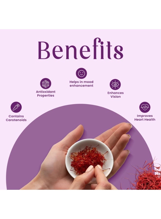 هيربال ماكس زعفران كشميري كيسار أصلي – 1 جرام | زعفران مونغرا من الدرجة A+++ | أوراق زعفران نقية وطبيعية | مثالي للطهي والحلويات والمشروبات والاستخدام الشخصي - Image 5