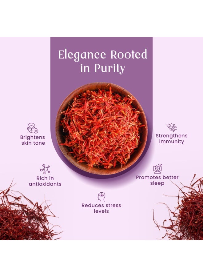 هيربال ماكس زعفران كشميري كيسار أصلي – 1 جرام | زعفران مونغرا من الدرجة A+++ | أوراق زعفران نقية وطبيعية | مثالي للطهي والحلويات والمشروبات والاستخدام الشخصي - Image 4