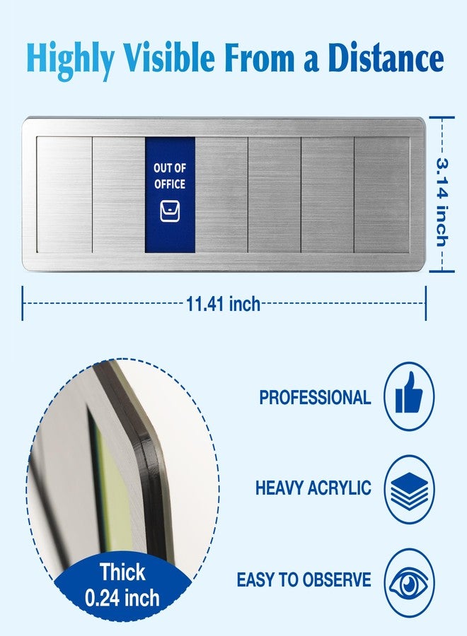 EliteSign Office Door Signs,7 Options-Do Not Disturb, Out of Office, In a Meeting, Working Remotely,Please Knock, Back Soon, Come in Welcome Privacy Door Signs Available and Away for Conference Room & Meeting - Image 2