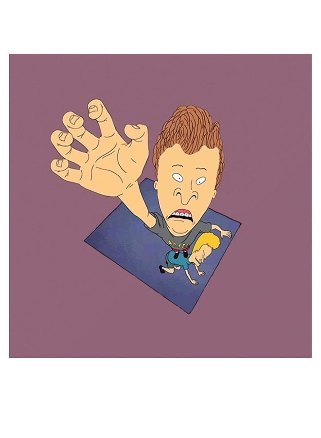 RYN Beavis Themed Wall Art Brown/Beige/Blue 30x30cm - Image 1