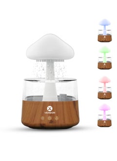 XVersion Rain Cloud Humidifier with RGB Night Light Aromatherapy Diffuser 7 Color Lights - Bamboo  - Image 1