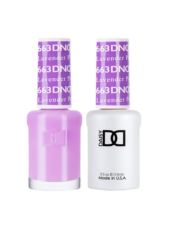 ديزي دي إن دي مجموعة طلاء جل Dnd عدد 1 من طلاء الجل الأرجواني وطلاء الأظافر الأرجواني 663 لافندر بوب 0.5 أونصة سائلة - Image 1