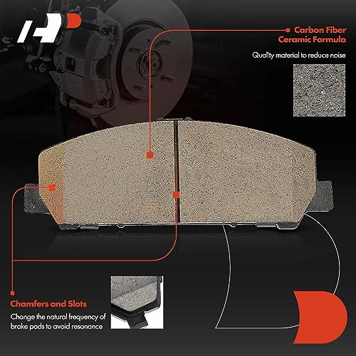 A-Premium Front Ceramic Disc Brake Pads Set Compatible with Nissan TITAN 2008-2010, Armada 2006-2011 & Infiniti QX56 2007-2010, 4 Pcs - Image 3