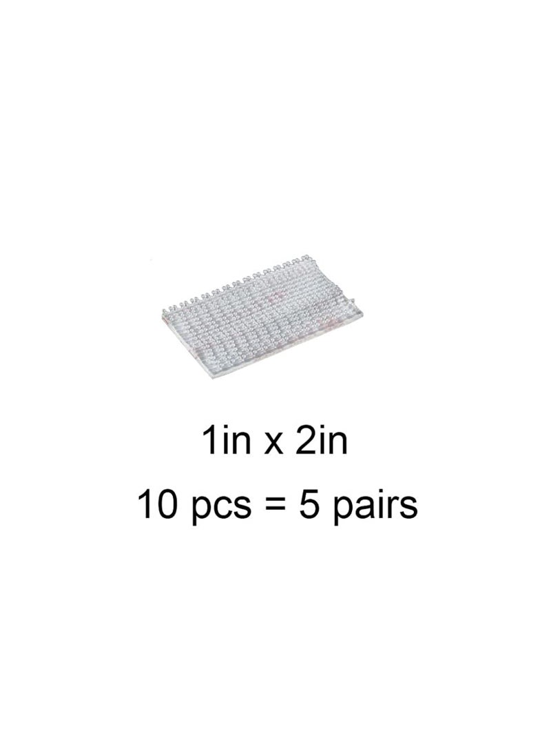 SYOSI - 10pcs Dual Lock Tape Dual Lock Heavy Duty Mounting Tape Interlocking Tape Reclosable Fastener Self Sticky Dual Lock Strip for Indoor and Outdoor Mounting Tape Clear Transparent1in x 2in - Image 1