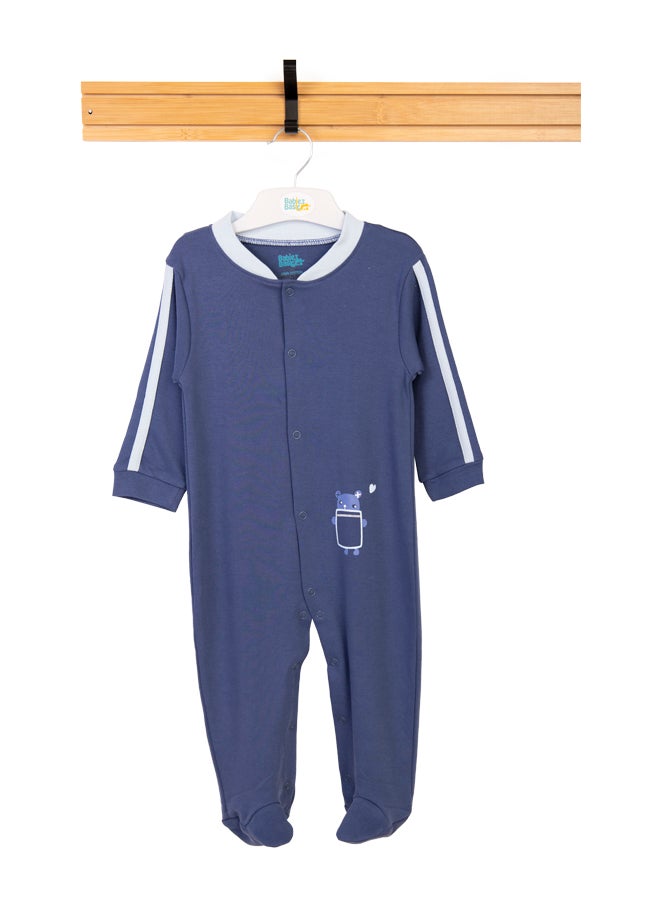 Babies Basic 100% Cotton Printed Long Sleeves Jumpsuit/Romper/Sleepsuit For Babies  - Image 1