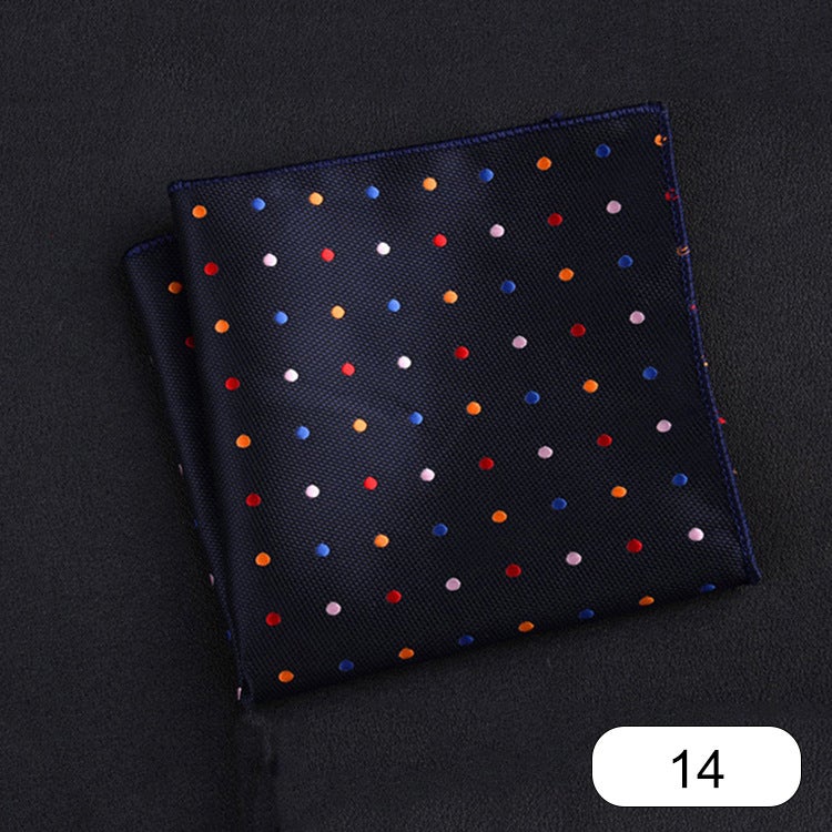 Men'S Suit Small Square Scarf Factory Fashion Polyester Fashion Accessories Vintage Embroidery Pattern Pocket Towel Men'S Clothing - Image 1