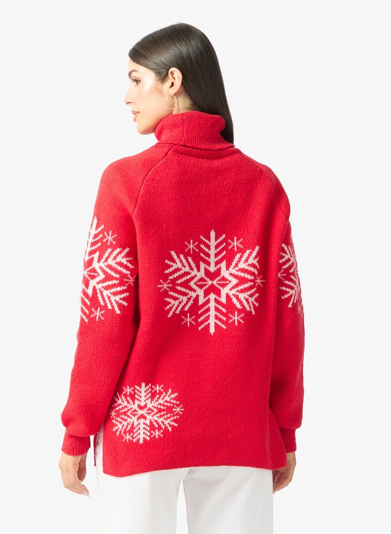 ELLA Turtle Neck Printed Jumper - Image 2