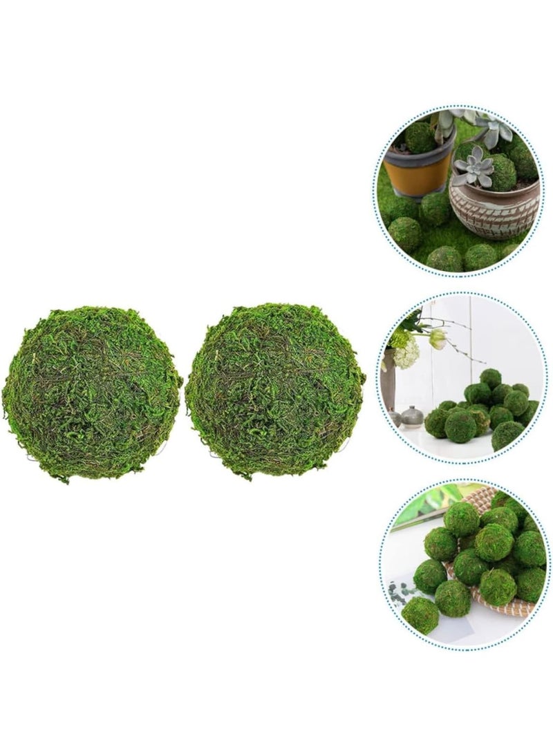 Artificial Moss Rocks, 2 Pcs Natural Fake Moss Grass, Faux Moss for Indoor Planters, Moss Filamentous Decor for Parties, Art Landscape, Gardening Decor, DIY Projects, Green