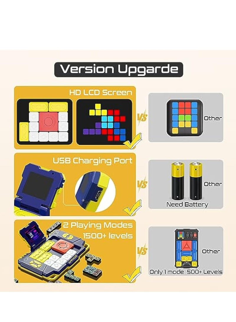 SOLARAE 2-in-1 Super Slide Puzzle Games, Color Matching Puzzle Toys, 1500+ Challenges Brain Teaser Puzzle, Toys for Kids, Teens, Travel Games Birthday Gifts for Boys Girls, for Road Trips & Car Rides - Image 5