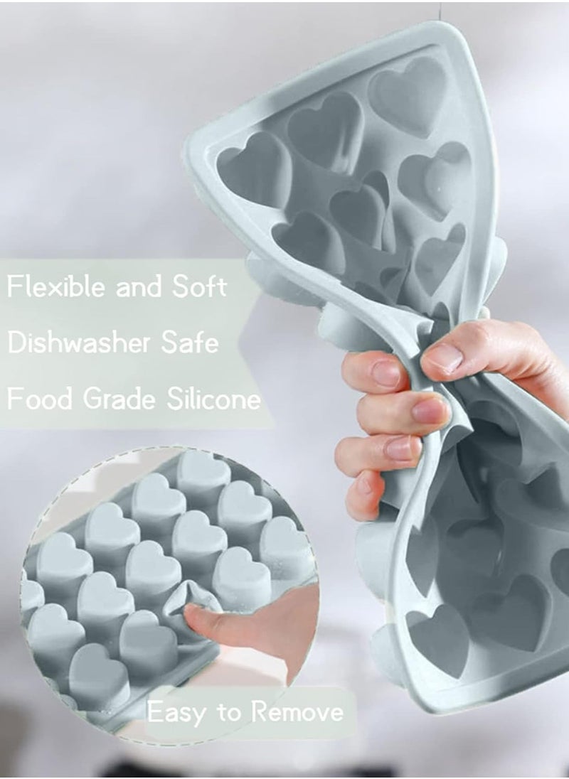 Generic - Heart-Shaped Silicone Ice Cube Trays with Lid BPA-Free - Image 1