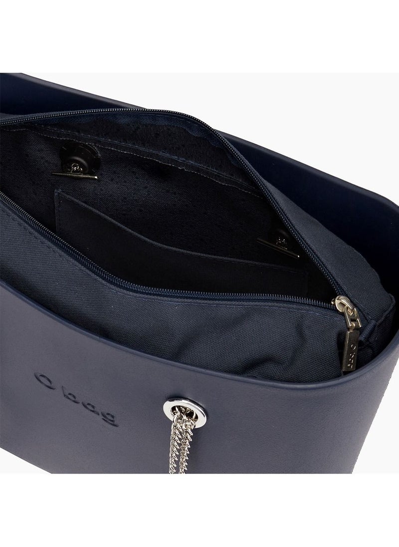 O bag - O bag classic with Long Double Chain Handles in Navy Blue - Image 1