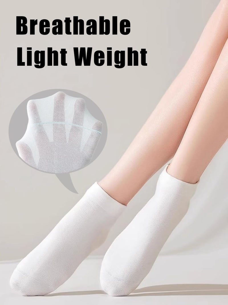 Cacacar 14 Pairs Thin Womens Ankle Socks, Running Low Cut Short Athletic Pack of Socks for Men (Blakc, White, Grey) - Image 5
