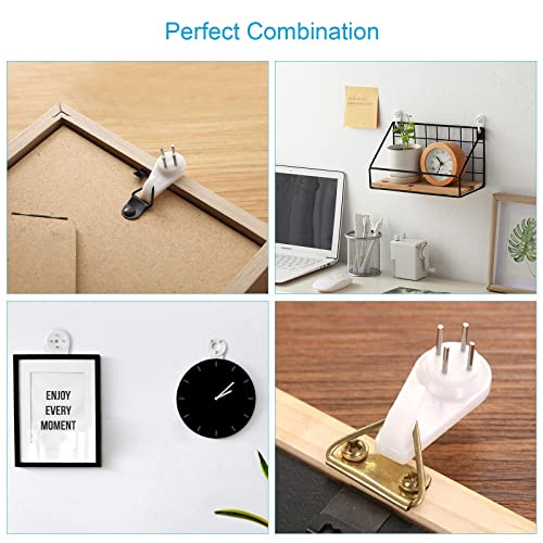 MOYASIBB Picture Hanging Kit, 62PCS Concrete Wall Hardwall Hangers for Cinder Block, Picture Hanger, No Damage Wall Hooks for Photo Frame Art Painting Non-Trace Drywall Stucco Concrete Hooks - Image 2