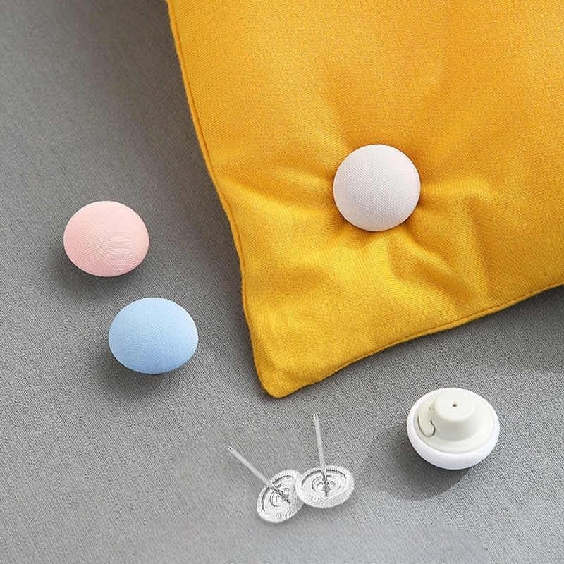 ESWUTA ESWUTA Multicolor Mushroom Shape Duvet Clips, Non-Slip Cover Fixator, Comforter Quilt Holder with One-Key Unlock for Blanket Bed Sheet Curtain Socks Mattress Covers (8)  - Image 4