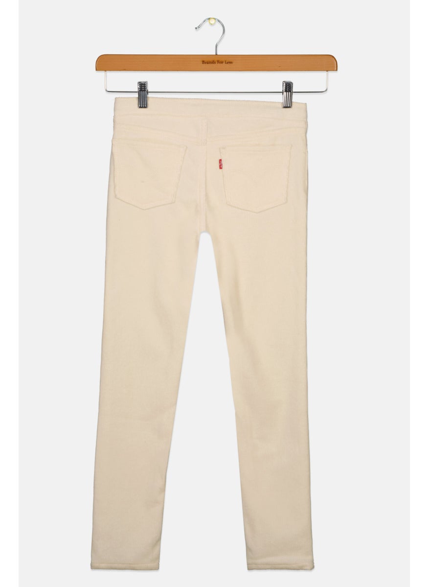 Levi's - Kids Girl Pull On Ribbed Jogger Pants, Beige - Image 1