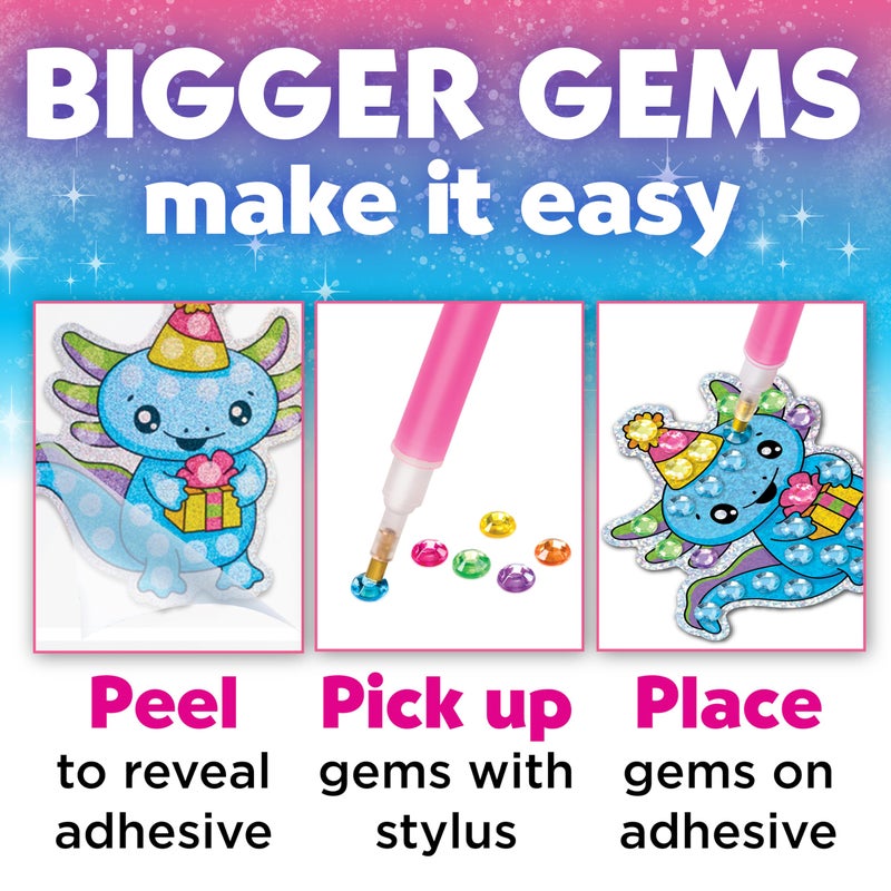 Creativity for Kids Big Gem Diamond Painting Kit: Axolotl Stickers & Suncatcher Kit - Boys and Girls Art & Craft, Axolotl Toys and Gifts for Kids (Ages 6+) - Image 4